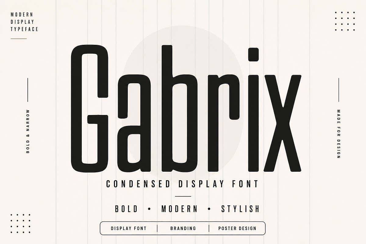 Gabrix – Modern Display Font, a Slab Serif Font by Wow Magic (Photo 1 of 4)