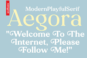 Aegora: Modern Playful Serif, a Font by Andfonts