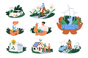 Environmental care. Eco concepts set, a Technology Illustration by Good Studio (Thumbnail 1 of 9)