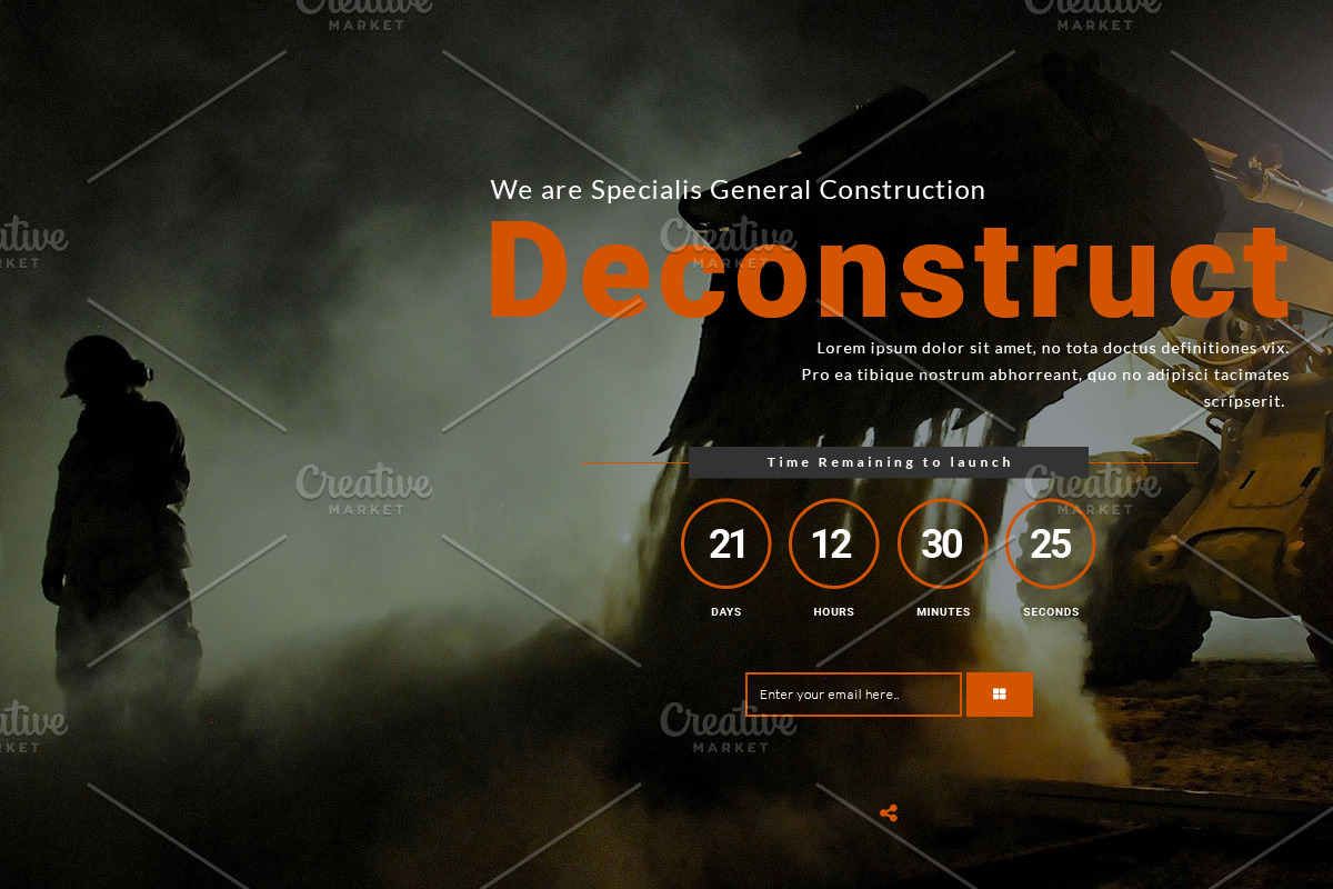 Deconstruct Coming Soon template, a Templates & Theme by Kayytechin Shop (Photo 4 of 5)