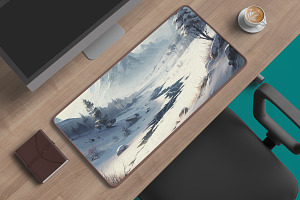 Desk Mat Mockup Fully Editable