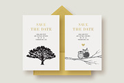 A Pair of Chic Save the Dates, an Invitation Template by Knotted Design (Thumbnail 1 of 2)