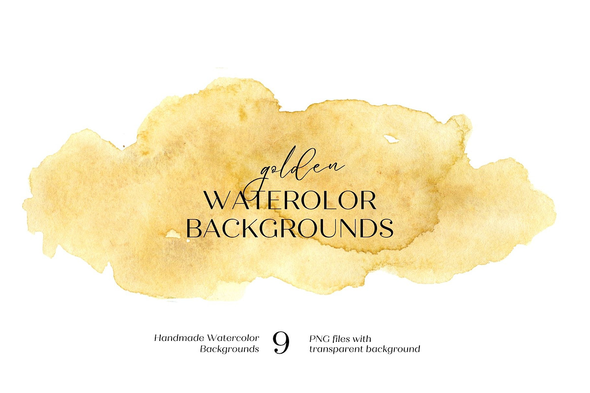 Gold Yellow Watercolors, a Decorative Illustration by AnnelyBlooms (Photo 1 of 8)
