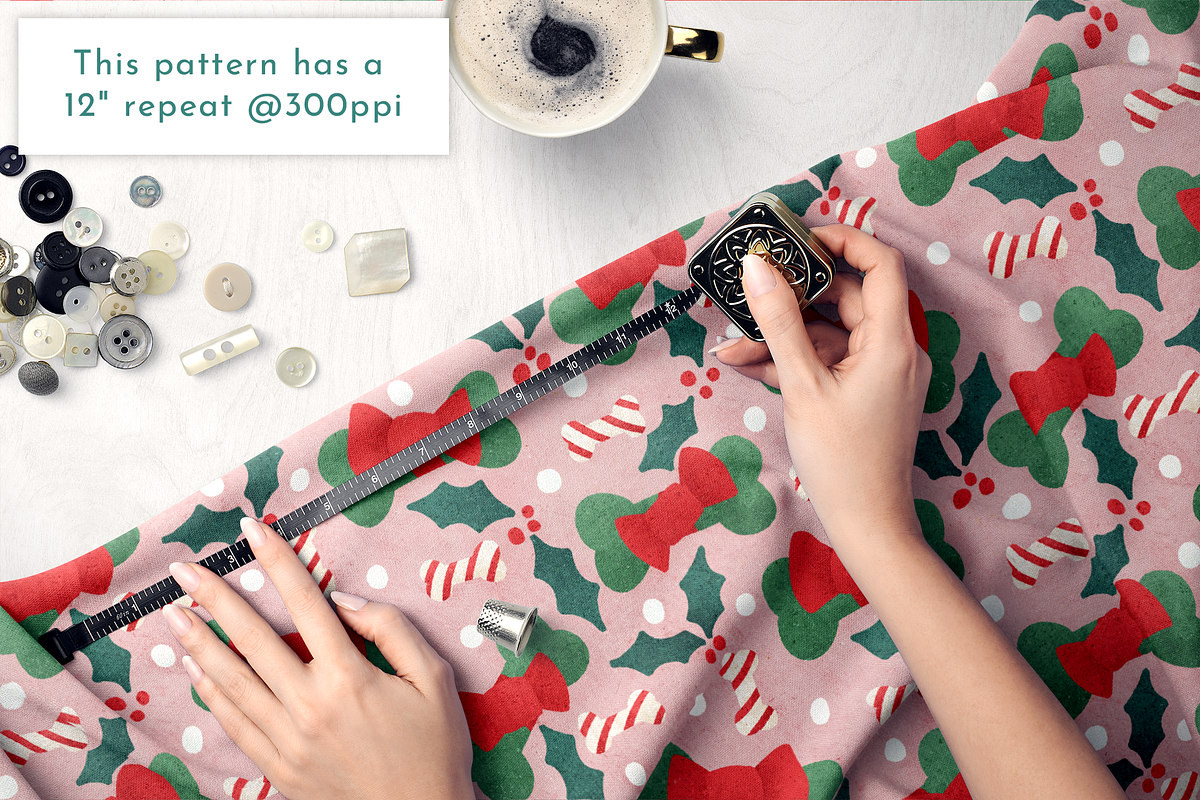 Jingle Bones Seamless Pattern, a Pattern Graphic by Rebecca Flaherty (Photo 2 of 3)