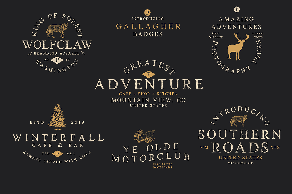 Gallagher - Vintage Serif Typeface preview 3