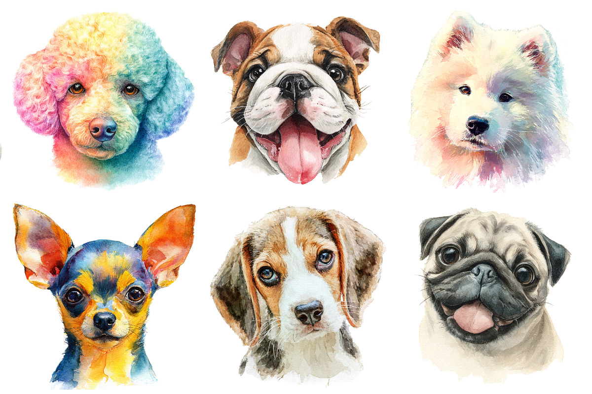 Colorful Baby Dog Face Sublimation, a Graphic by CitraGraphics (Photo 2 of 4)
