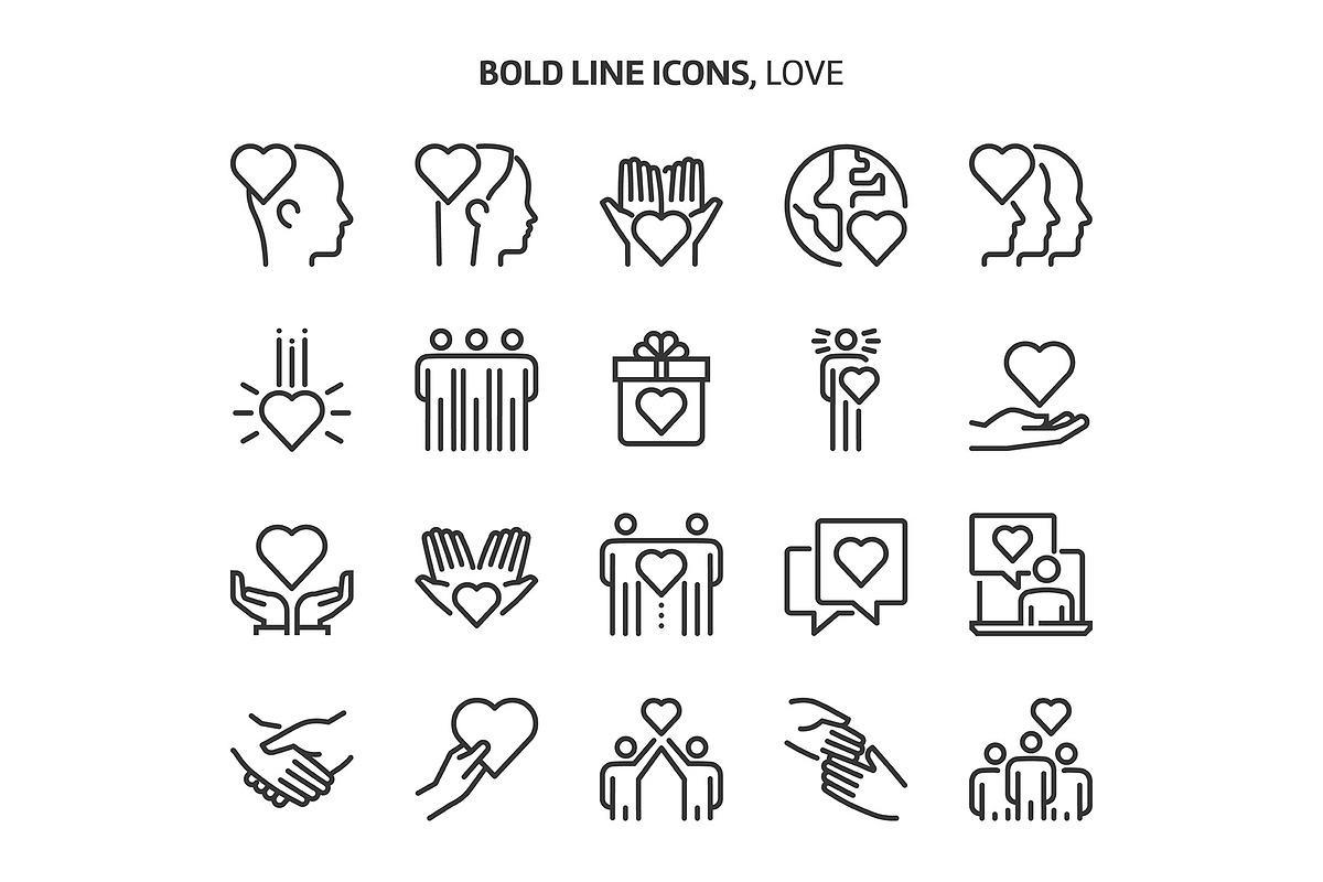 Bold Line Icons, an Outline Icon by Howcolour (Photo 22 of 151)