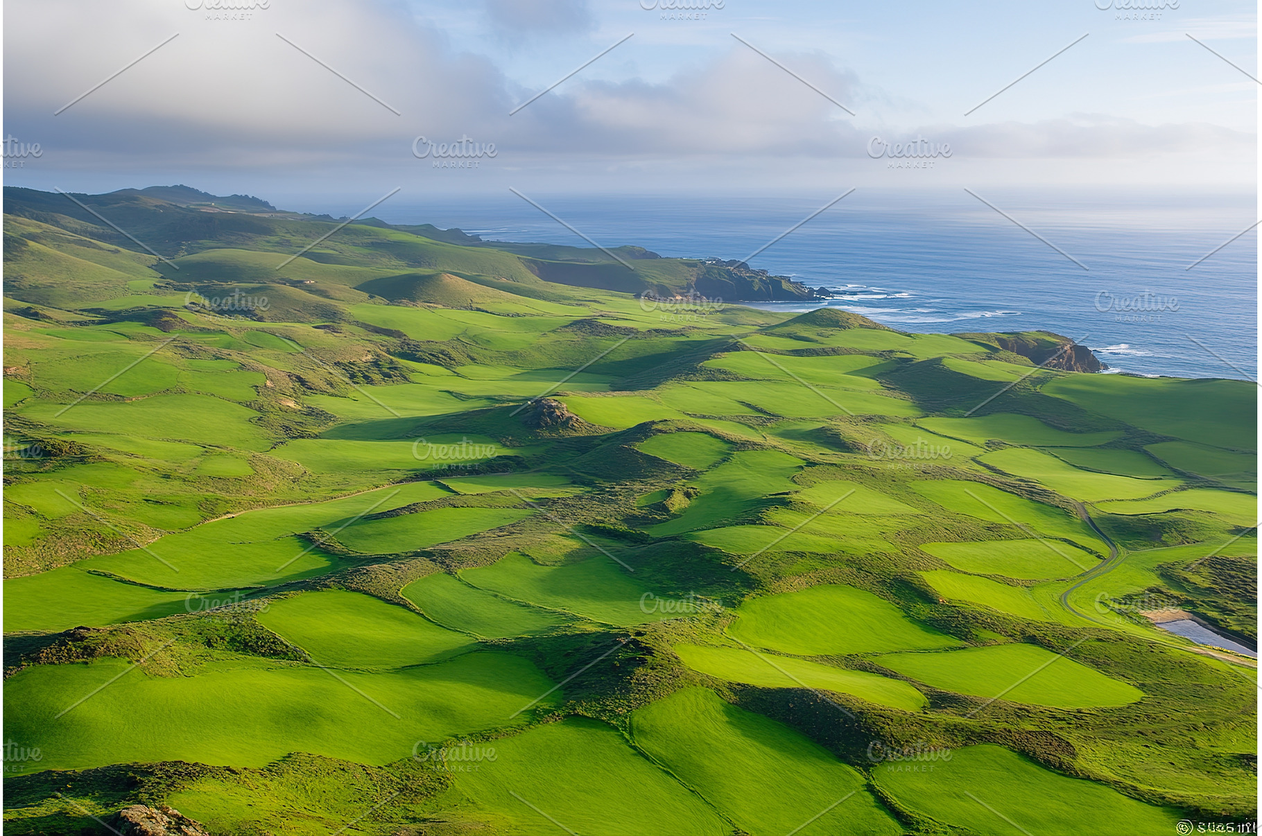 Dramatic aerial view of vibrant, a Nature Photo by Lermont51