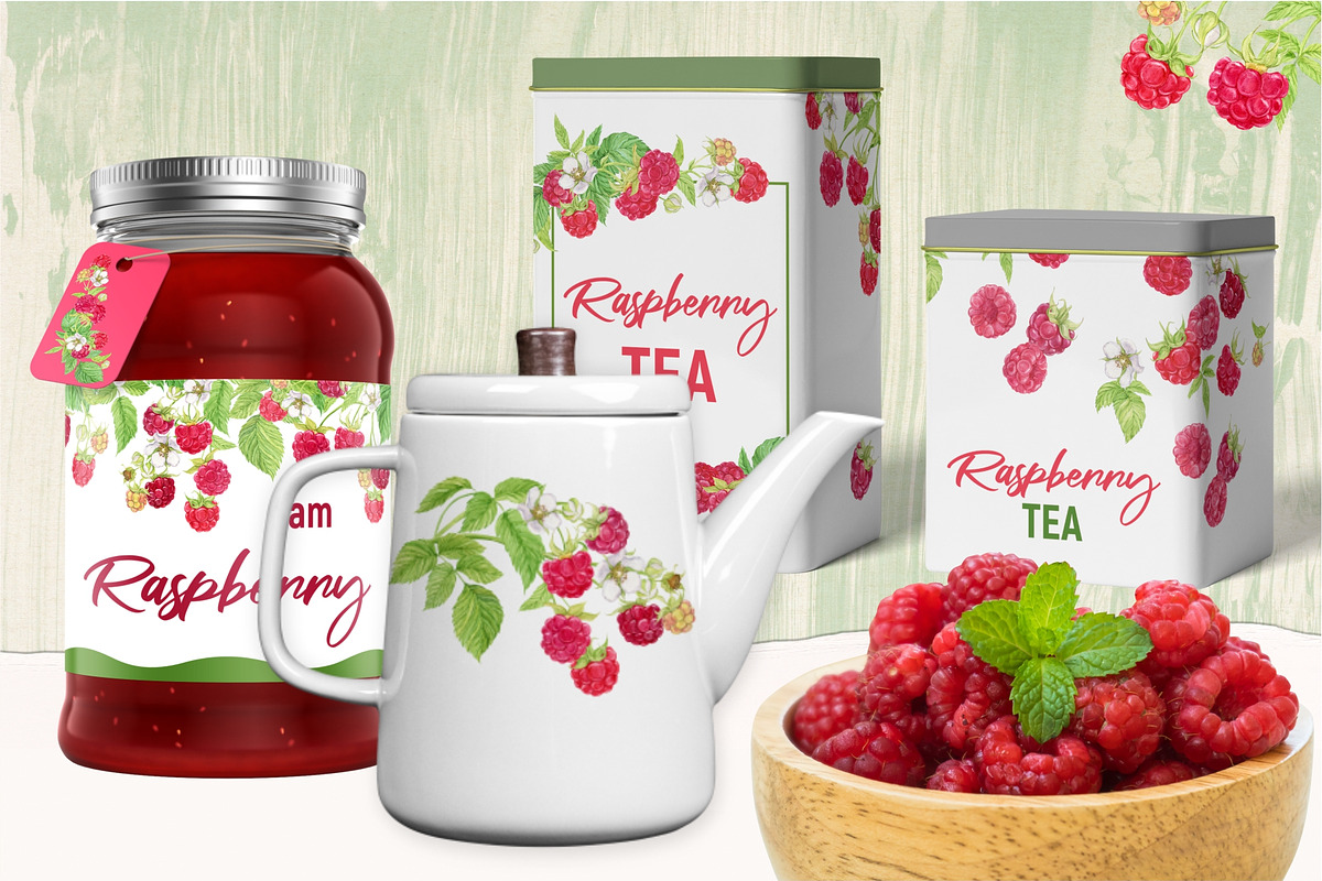 Garden Raspberry. Watercolor set, an Illustration by Tata Pilip (Photo 8 of 10)