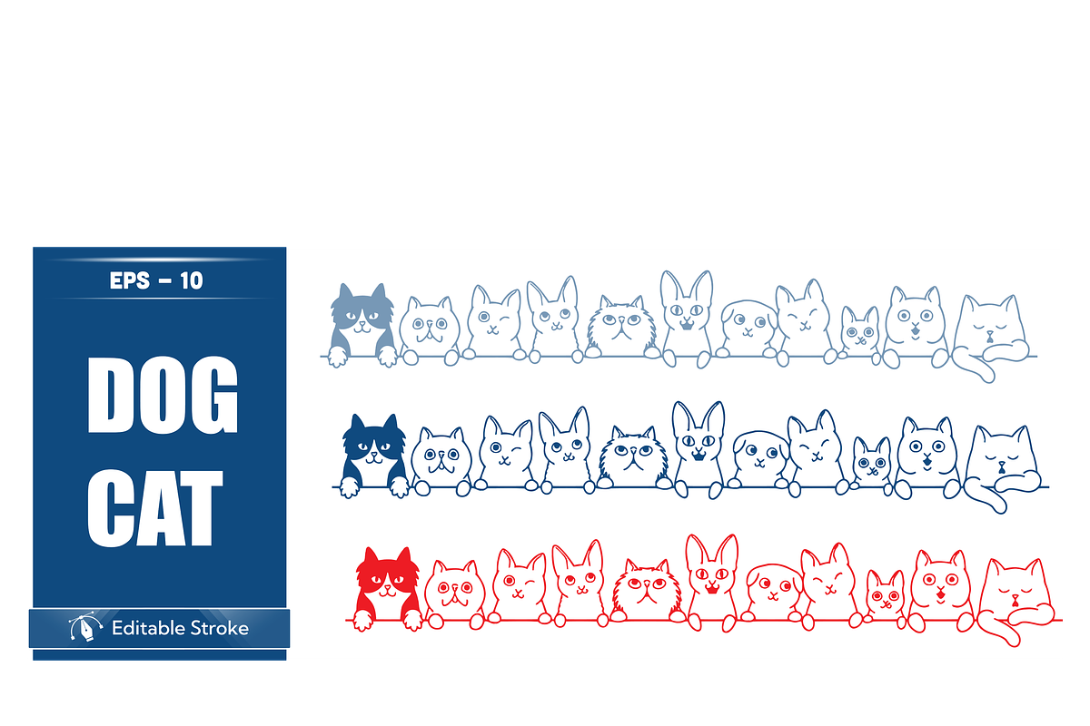 Adorable Pet Illustrations Set, an Empty State Illustration by CarWrap design (Photo 1 of 3)