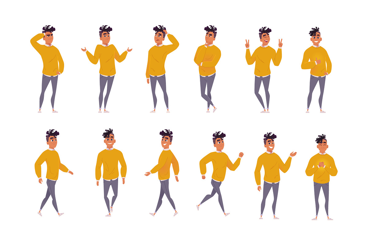 African American male Collection, an Illustration by VectorVision (Photo 6 of 7)