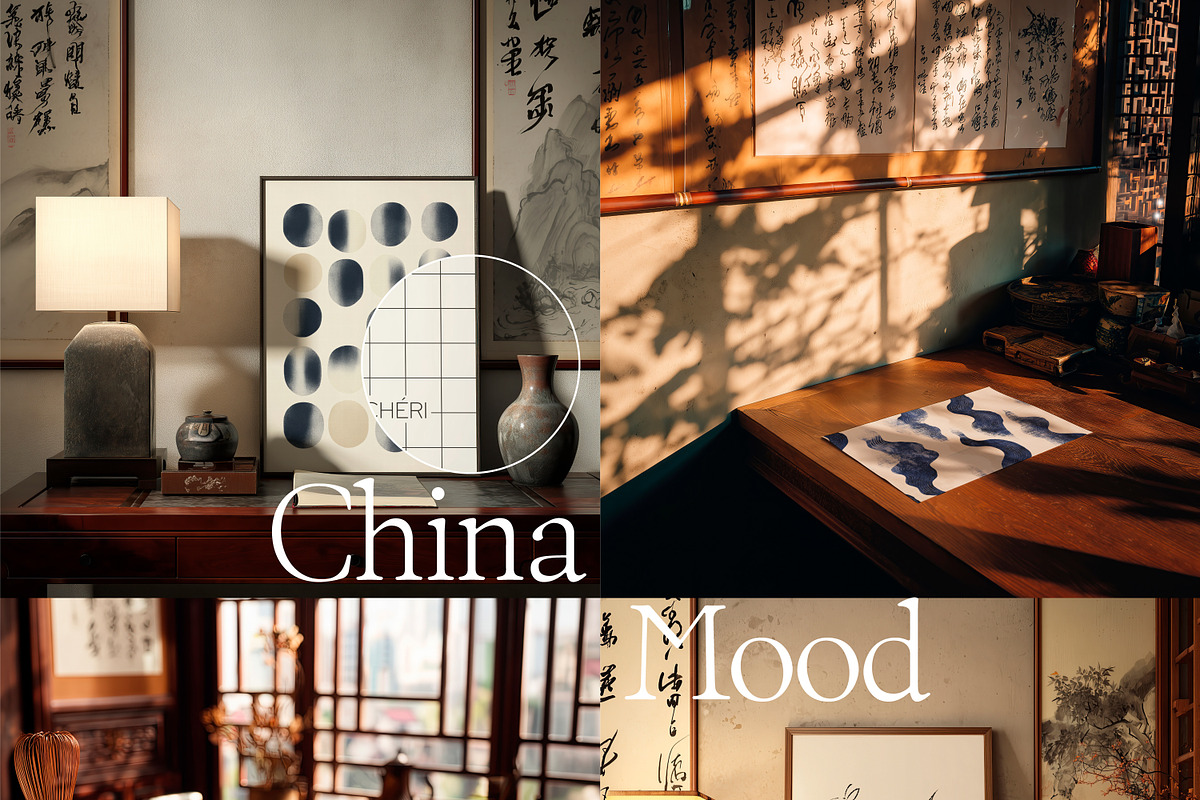 CHINA MOOD | Frame mockup set, a Household Mockup by SCHÉRI (Photo 5 of 13)