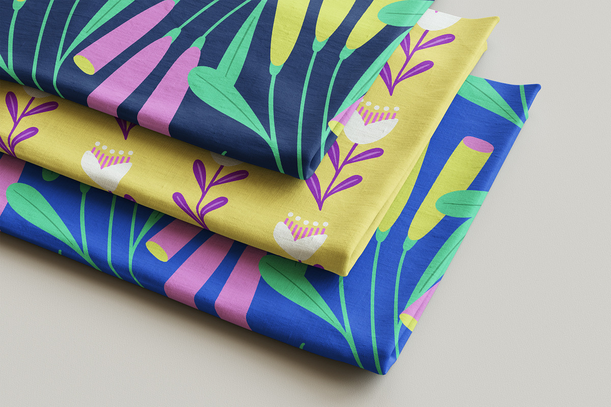 Bright Retro Floral Pattern Set, a Pattern Graphic by Asya Melkonyan Patterns (Photo 15 of 16)