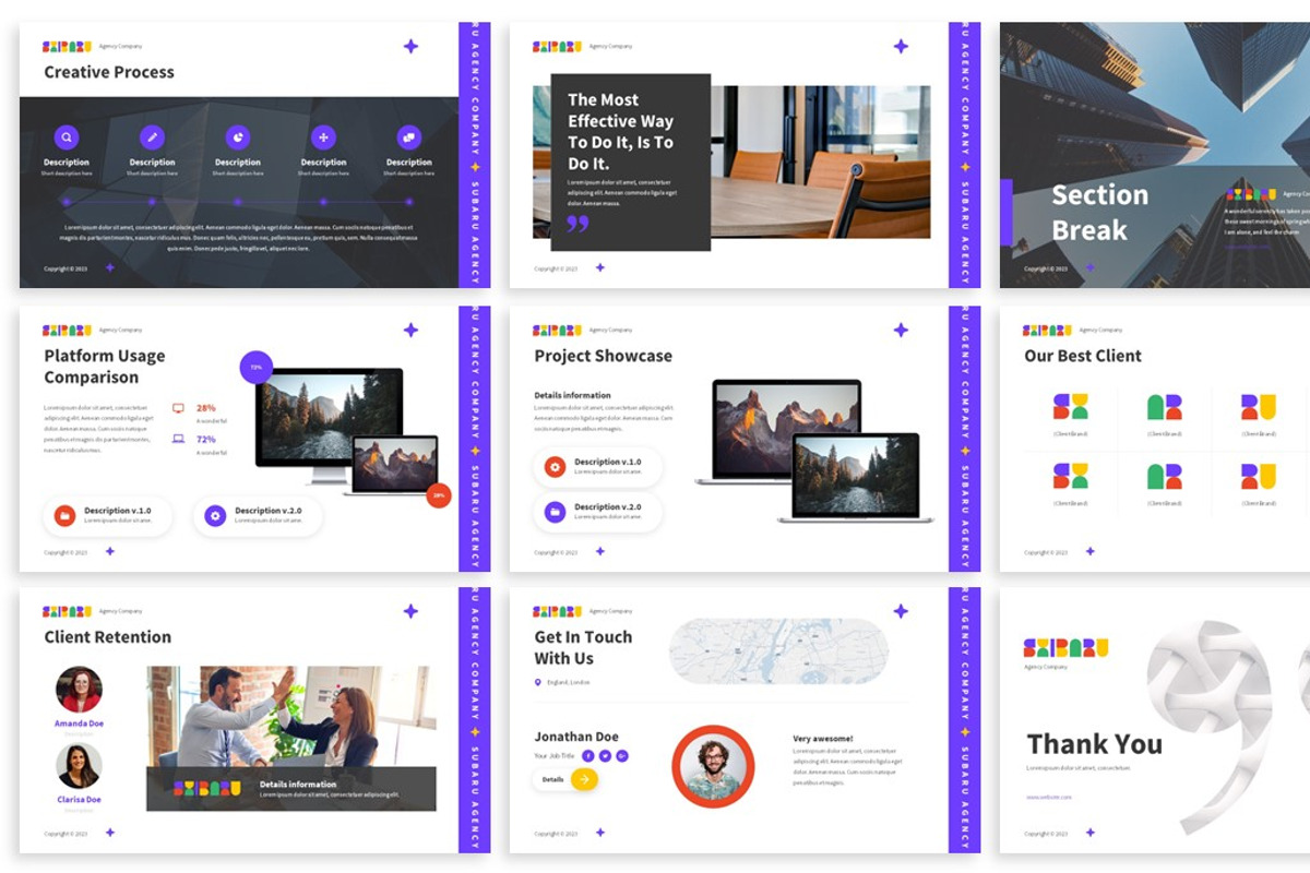 Sibaru Agency Company Google Slides, a Presentation Template by SlideFactory (Photo 4 of 4)