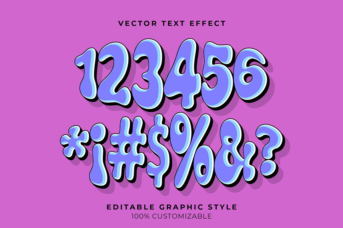 Bubble Retro Cartoon Text Effect preview 2