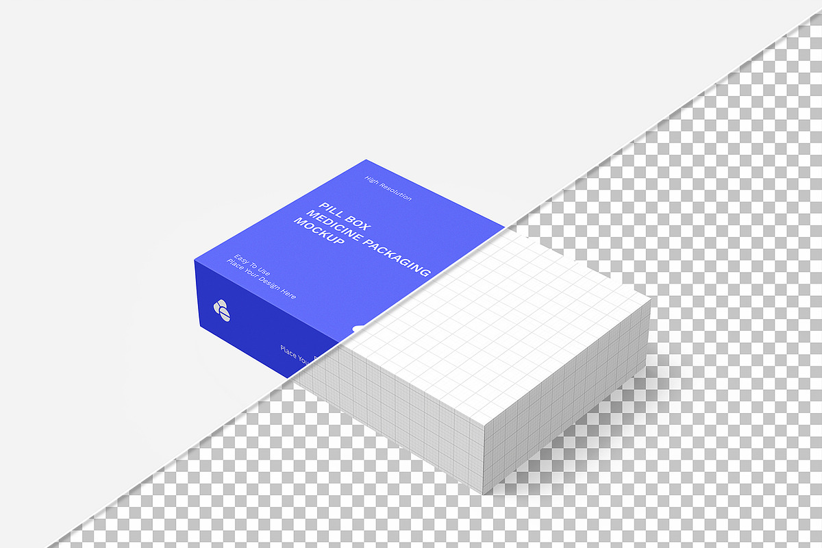 Pill Box Medicine Packaging Mockup, a Packaging Mockup by graphypix (Photo 3 of 4)