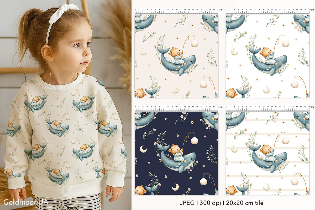 Sweet dreams Patterns & Clipart, an Animal Illustration by GoldmoonUA (Photo 2 of 5)