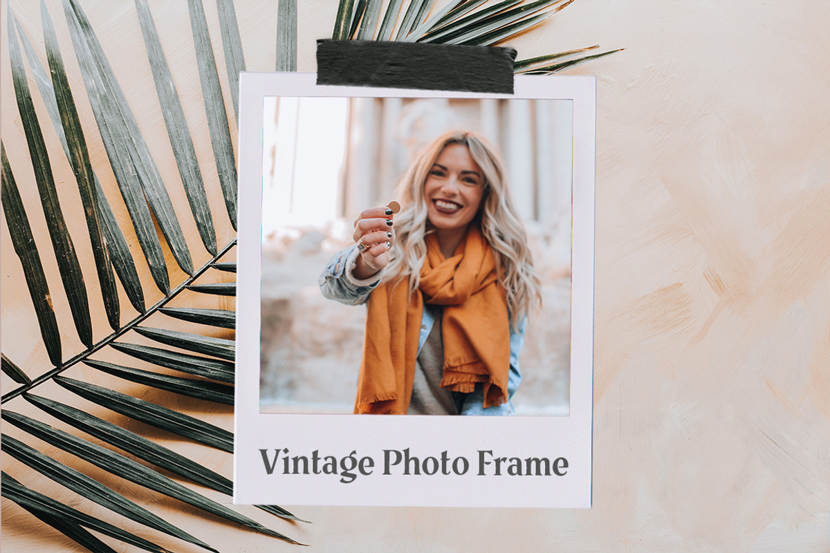 Vintage Photo Frame Mockup, a Social Media Template by 89 Golden Blvd (Photo 1 of 6)