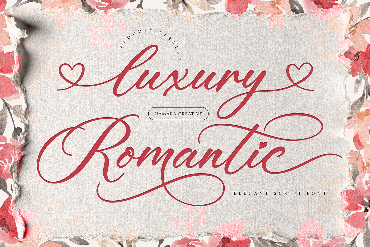 Luxury Romantic Elegant Script Font, a Script Font by Namara Creative Studio (Photo 1 of 10)