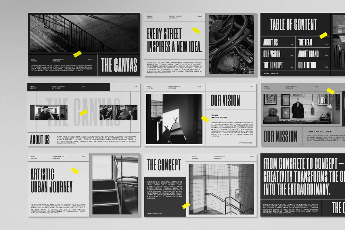 CANVAS Urban Keynote Template, a Presentation Template by Portocraft (Photo 1 of 7)