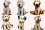 Hairy Doodle Dogs Illustrations, an Animal Illustration by PrintHaven Designs (Thumbnail 9 of 12)