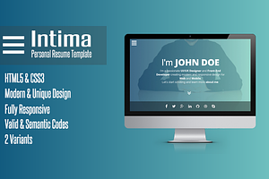 Intima - Clean & Responsive Resume