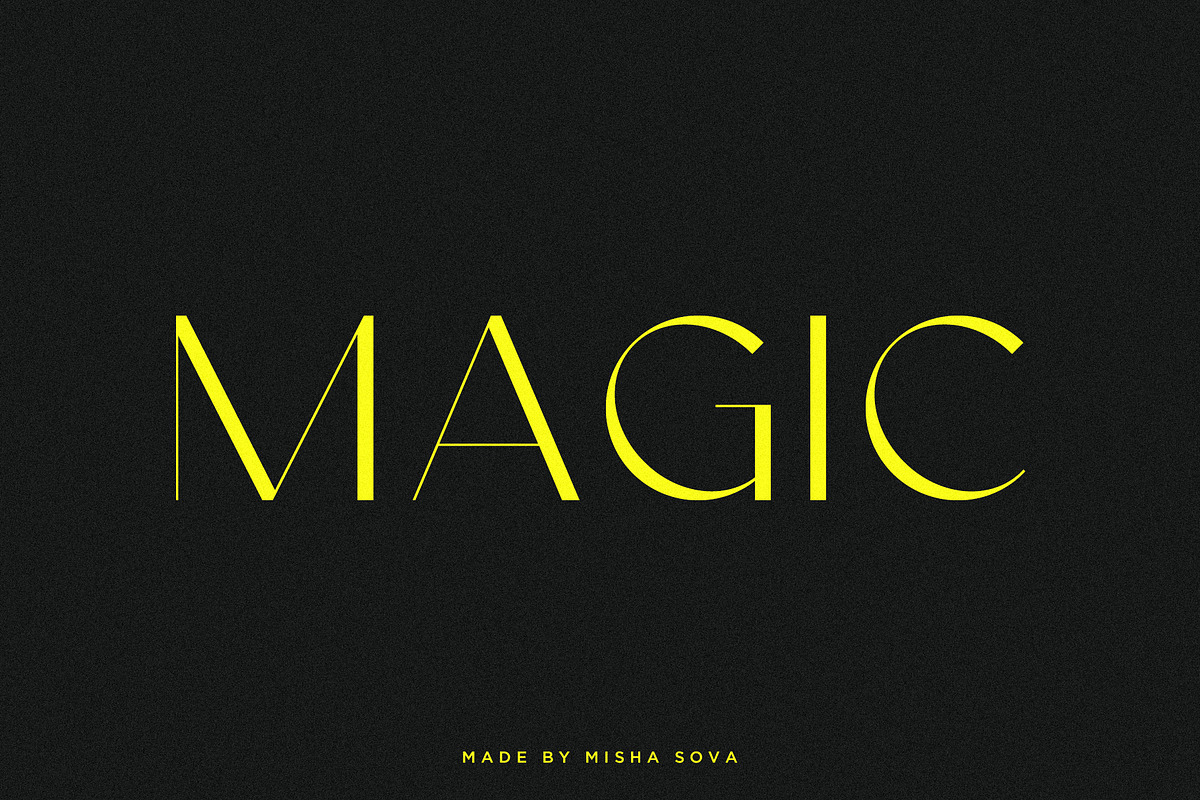 magic - unique sans serif, a Sans Serif Font by Misha Sova (Photo 9 of 11)