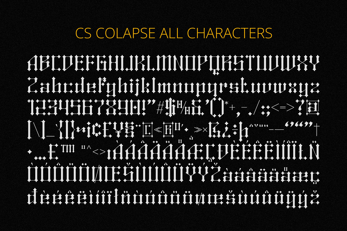 CS Colapse – Gothic Font, a Sans Serif Font by Craft Supply Co. (Photo 8 of 8)