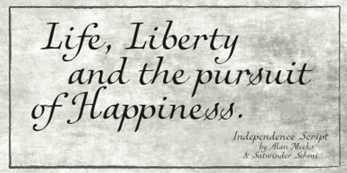 Independence Script, a Script Font by Alan Meeks Collection (Photo 5 of 5)