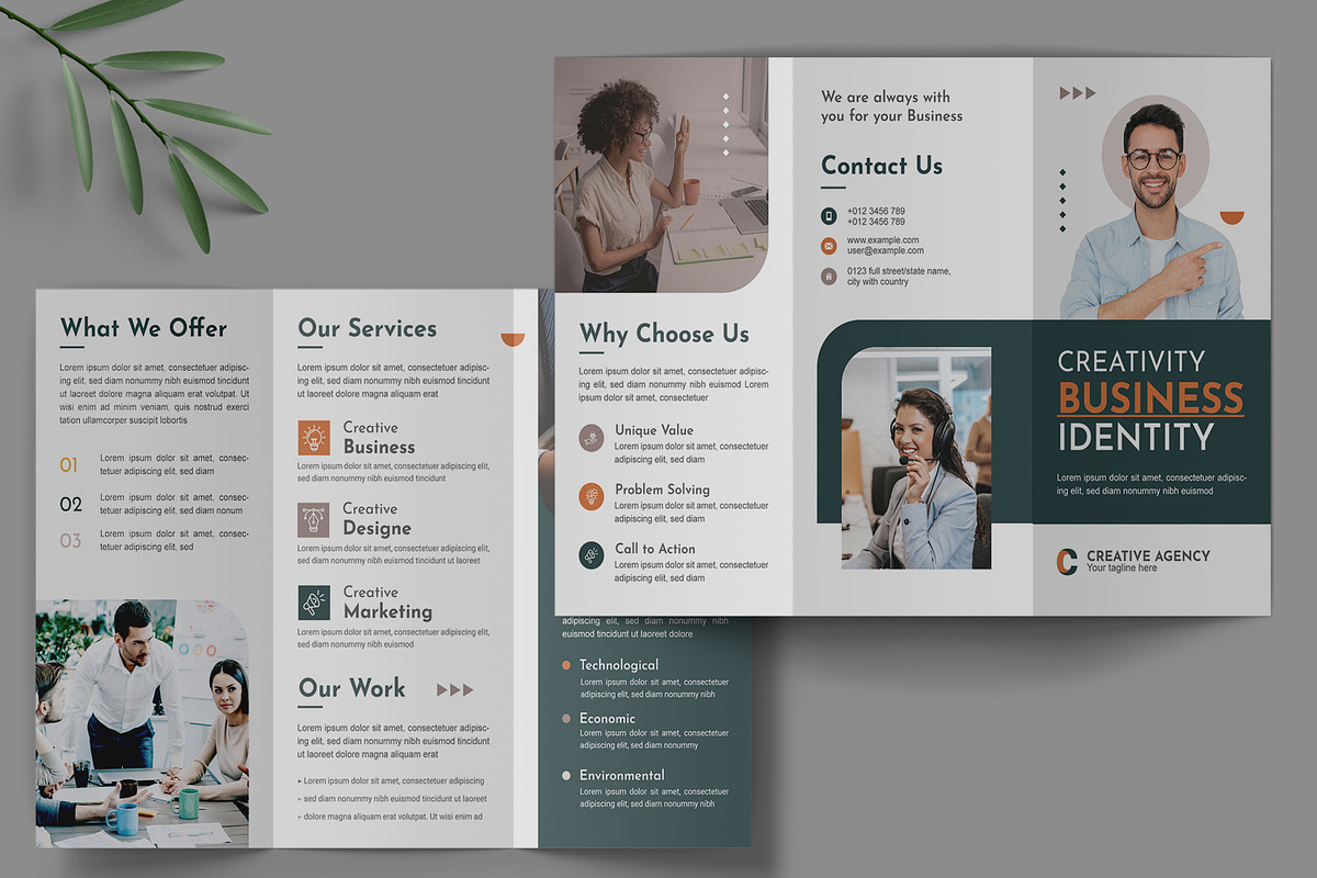 Creative Trifold Brochure Design, a Brochure Template by MightyDesign (Photo 1 of 6)