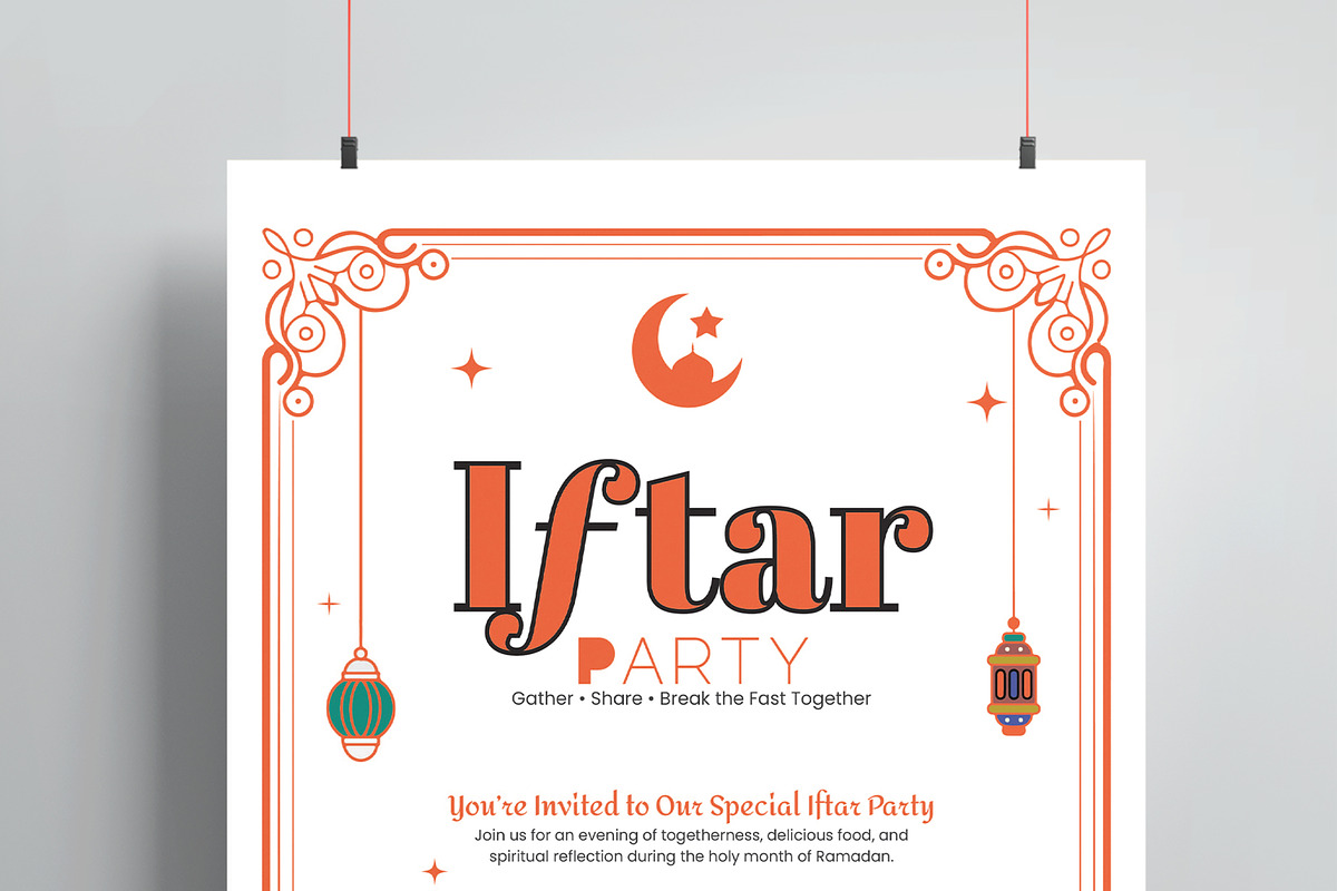 Iftar Party Invitation Card, a Stationery Template by MightyDesign (Photo 2 of 8)