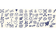 Hand Drawn Love Arrow Clipart, an Illustration by designvectx (Thumbnail 2 of 3)