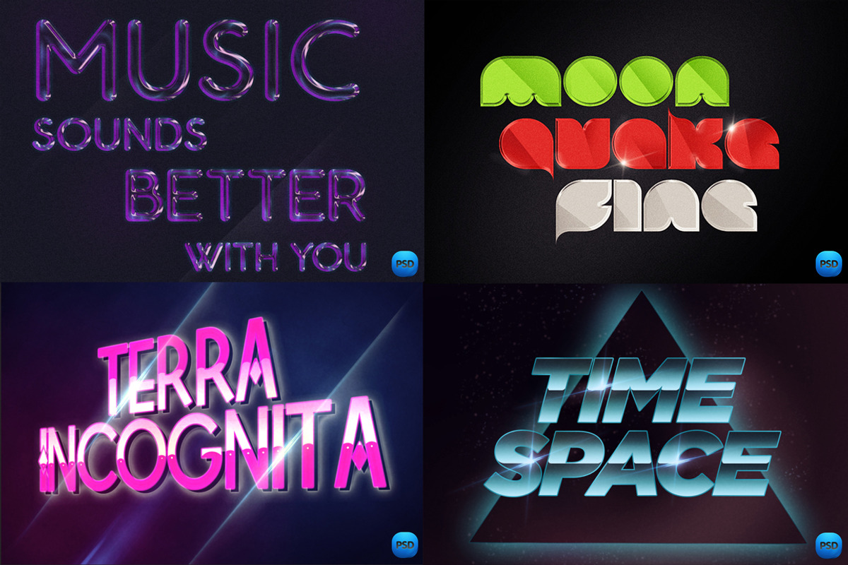 80's Typography Text Effects, a Layer Style Add-On by GothLab (Photo 3 of 3)