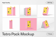 Tetra Pack Mockup – Large (1L), a Packaging Mockup by Mockupdaddy (Thumbnail 1 of 11)