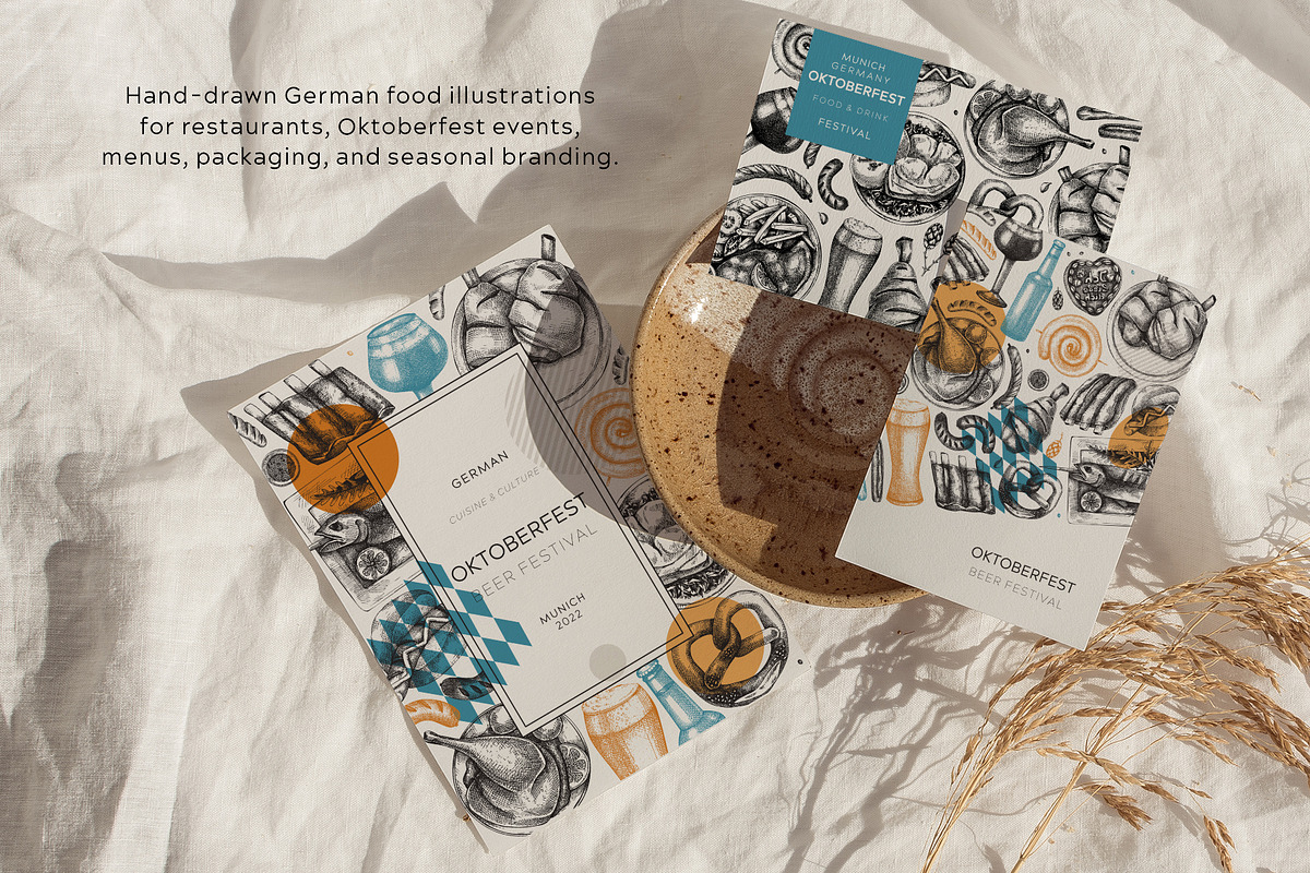Oktoberfest German Food Vectors, a Food Illustration by Yevheniia (Photo 6 of 13)