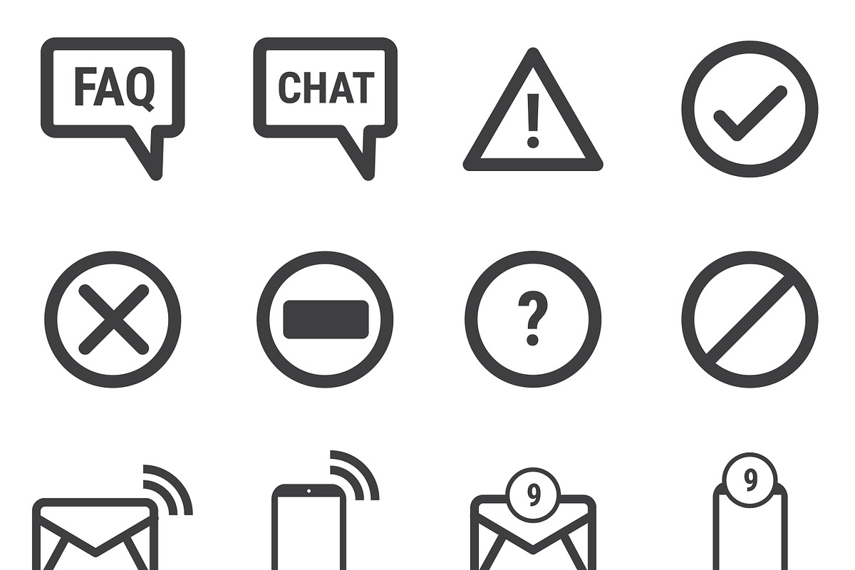 notification icons, a Technology Illustration by jabkitticha
