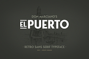 Puerto Retro Sans Serif, a Font by DonMarciano (Thumbnail 1 of 6)