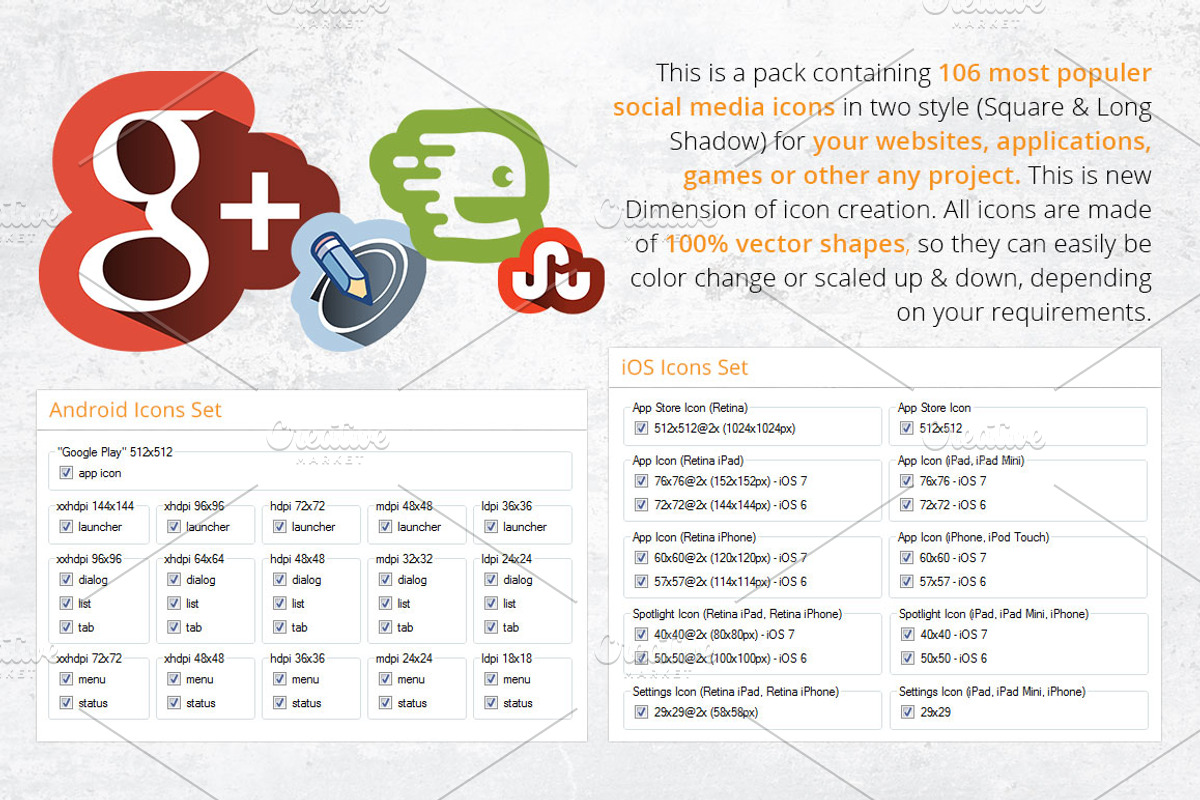 212 Offset Social Media Icons preview 5