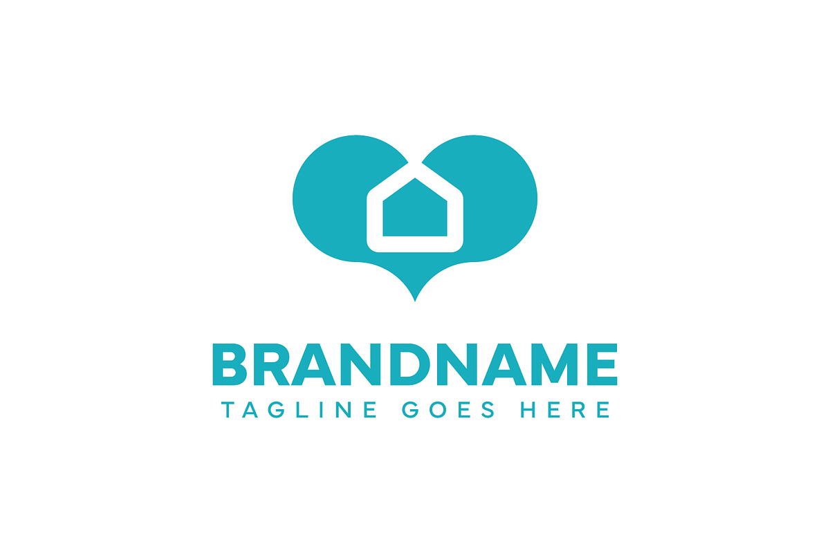 Property Home Love Logo, a Branding & Logo Template by Pray Art Design Studio