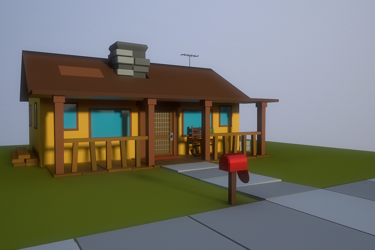 Low Poly Old house, an Architecture 3D Model by Midgardians (Photo 1 of 13)
