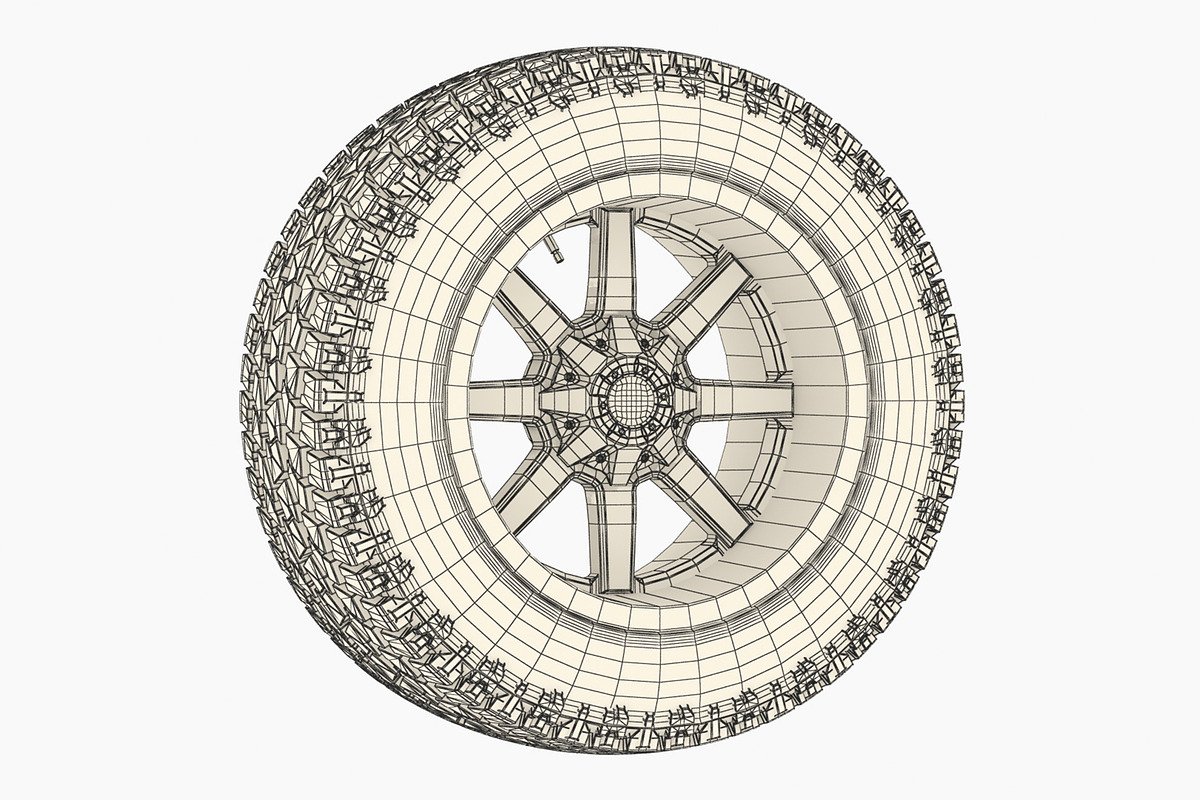 OFF ROAD WHEEL AND TIRE 7, a Cars & Vehicle 3D Model by NNAVAS 3D (Photo 6 of 9)