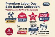 Labor Day Sale Badge SVG Collection, an Object Graphic by NH graphic (Thumbnail 1 of 3)