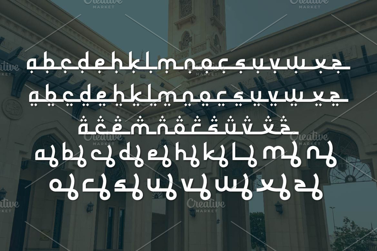 Sharifa Ramadhan Theme Font, a Sans Serif Font by Artiveko (Photo 8 of 10)