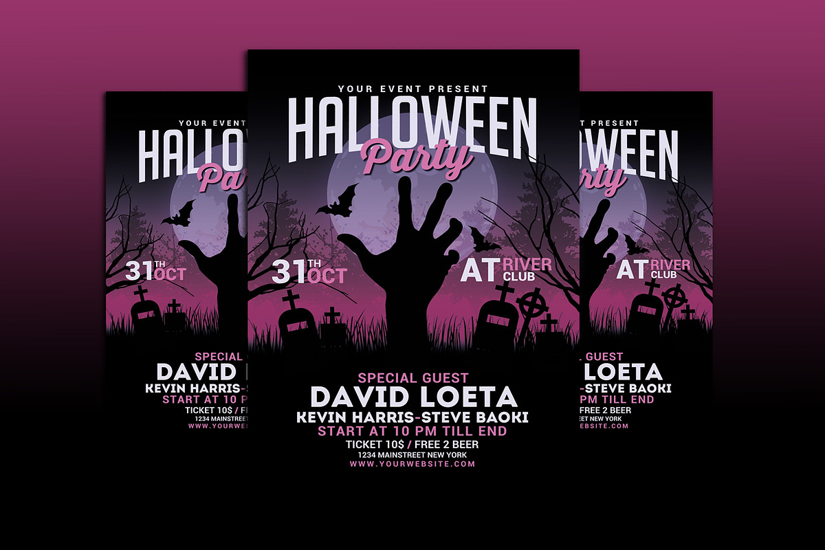 Halloween Party Flyer, a Flyer Template by Muhamad Iqbal hidayat (Photo 1 of 4)