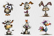 Whimsical Quirky Animal Clipart, an Illustration by Rose Art (Thumbnail 2 of 7)