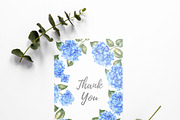 Watercolor Clipart Hydrangea flowers, a Decorative Illustration by Kotkoa (Thumbnail 4 of 12)