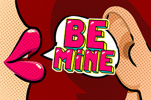 Be mine speech bubble 
