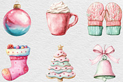 Kawaii Pink Mint Christmas Clipart, an Illustration by Black Bird Studio (Thumbnail 4 of 6)