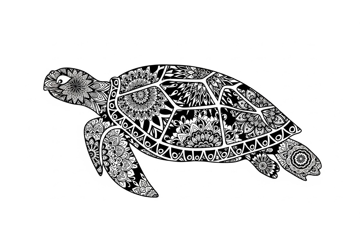 Mandala Sea Turtle SVG Bundle, an Illustration by yasushie (Photo 29 of 31)
