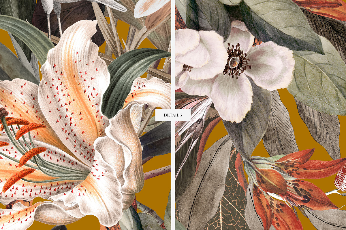 Midnight Eden Seamless Patterns, a Pattern Graphic by LEAFure (Photo 7 of 13)